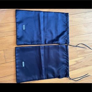 Two Prada dustbags in navy